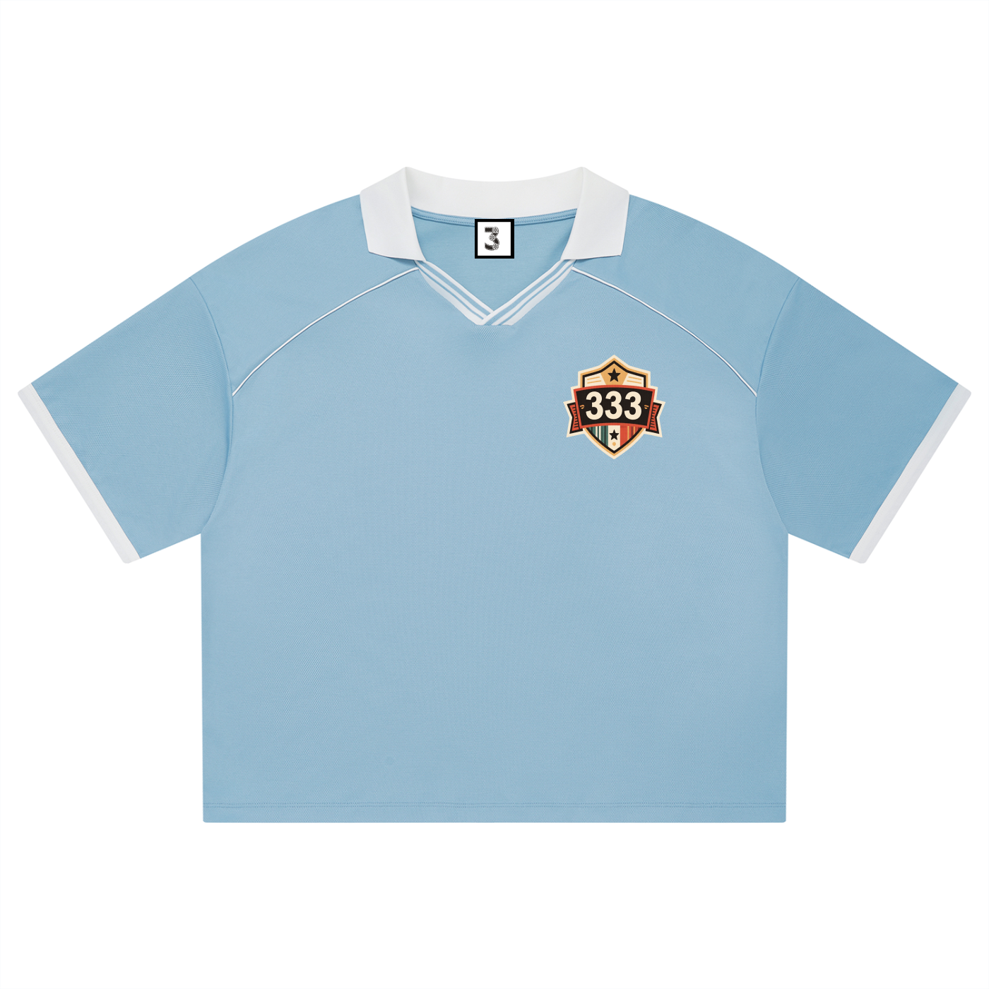 Unisex Collared Piping Boxy Soccer Jersey