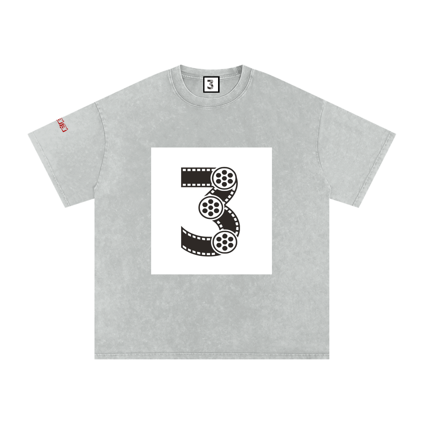 Snow Washed Oversized Cotton T-Shirt