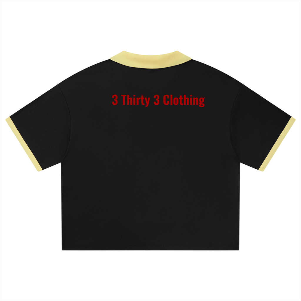Unisex Collared Piping Boxy Soccer Jersey