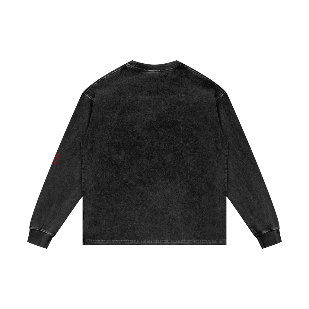 Acid Wash Oversize Long Sleeve T-Shirt