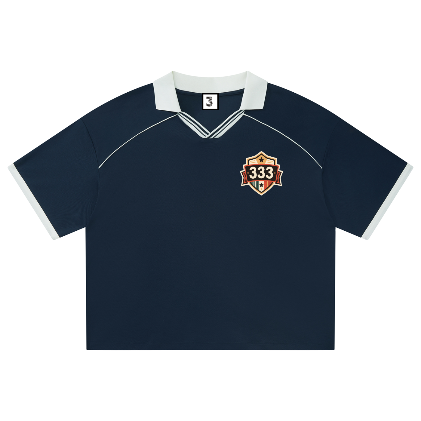 Unisex Collared Piping Boxy Soccer Jersey