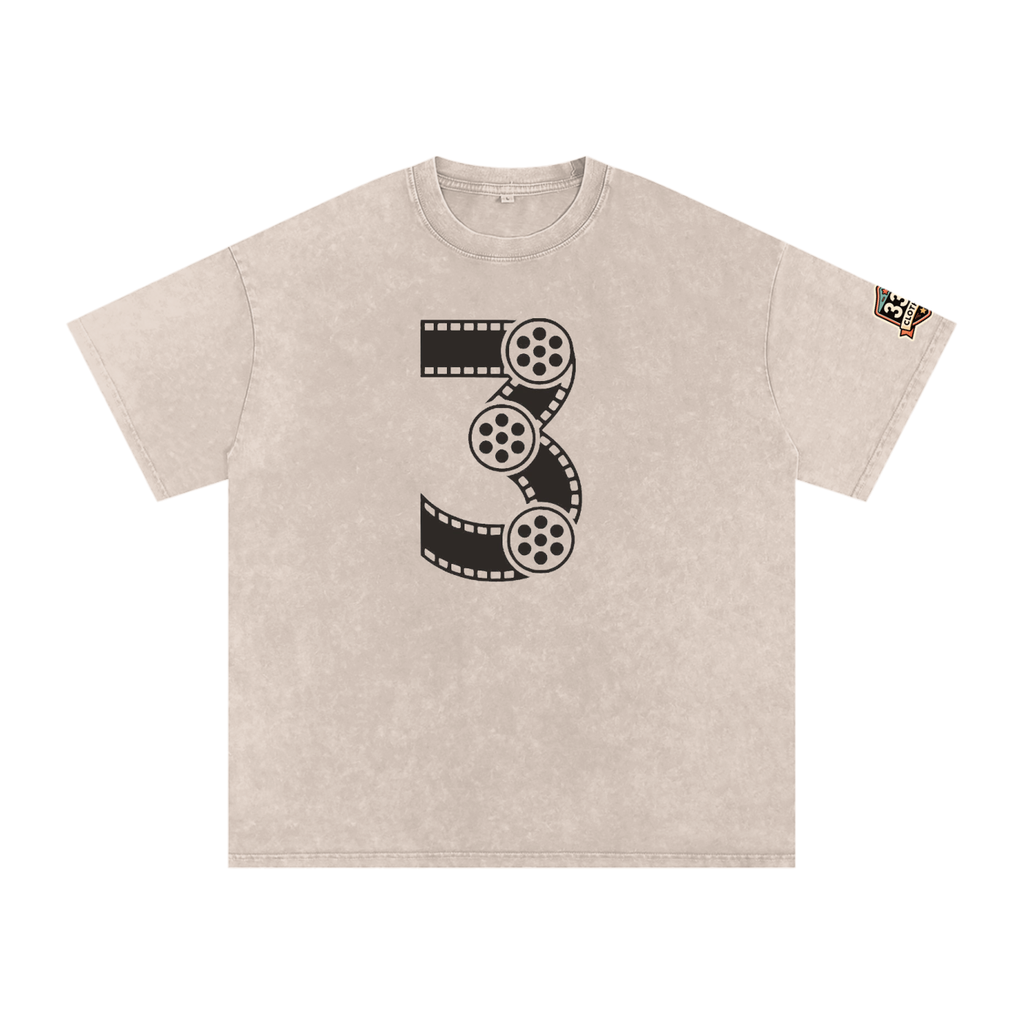Snow Washed Oversized Cotton T-Shirt