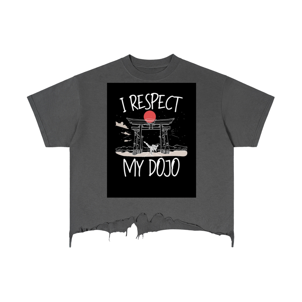 Vintage Wash Boxy Distressed Hem T-Shirt