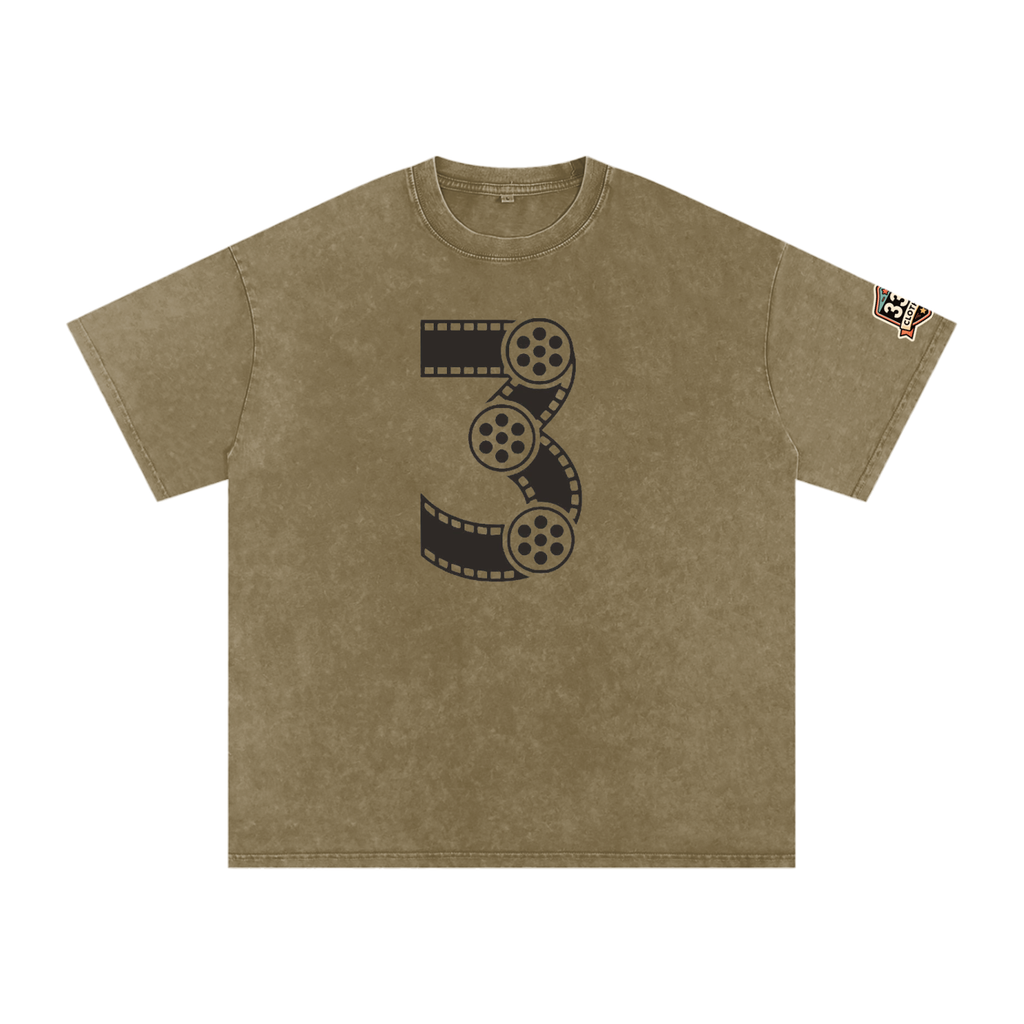 Snow Washed Oversized Cotton T-Shirt