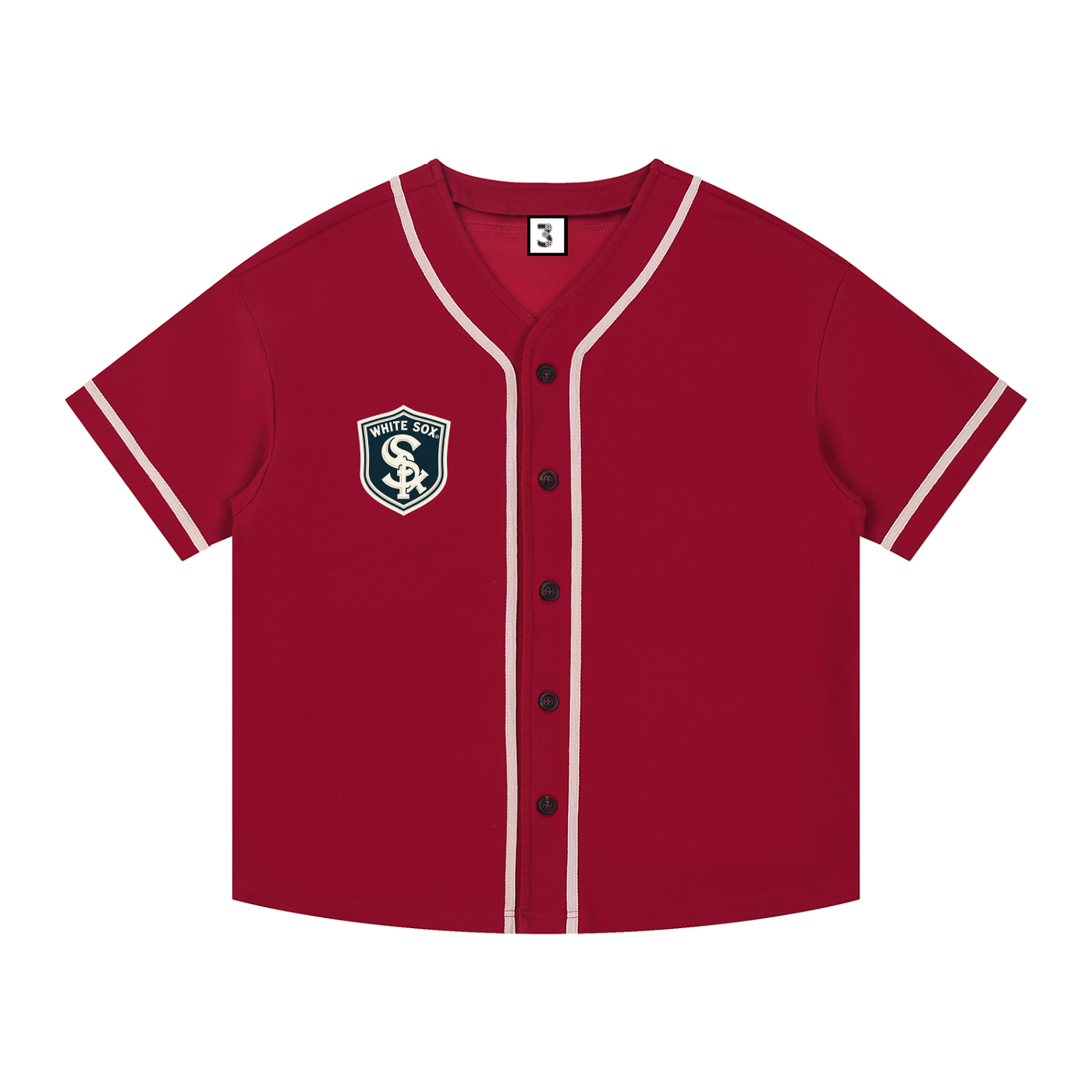 Contrast Piped Button-Up Jersey