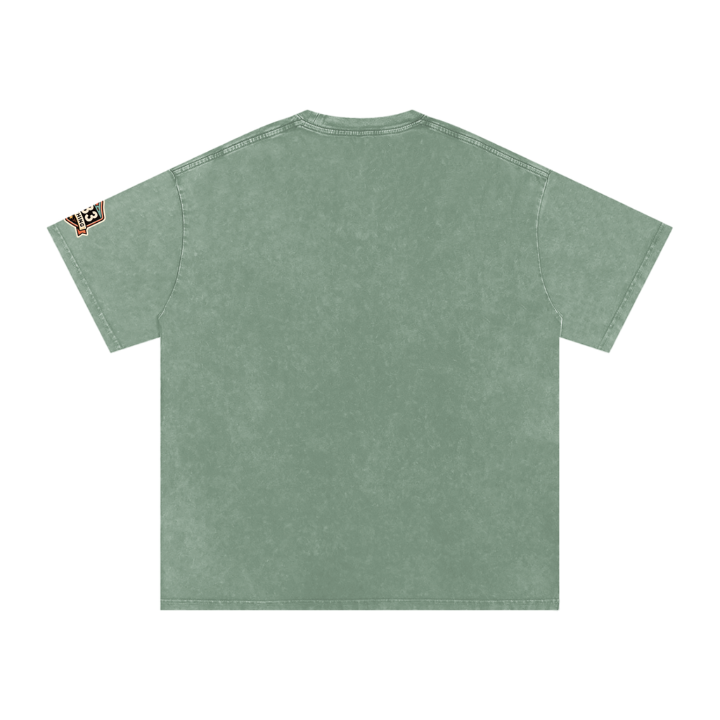 Snow Washed Oversized Cotton T-Shirt