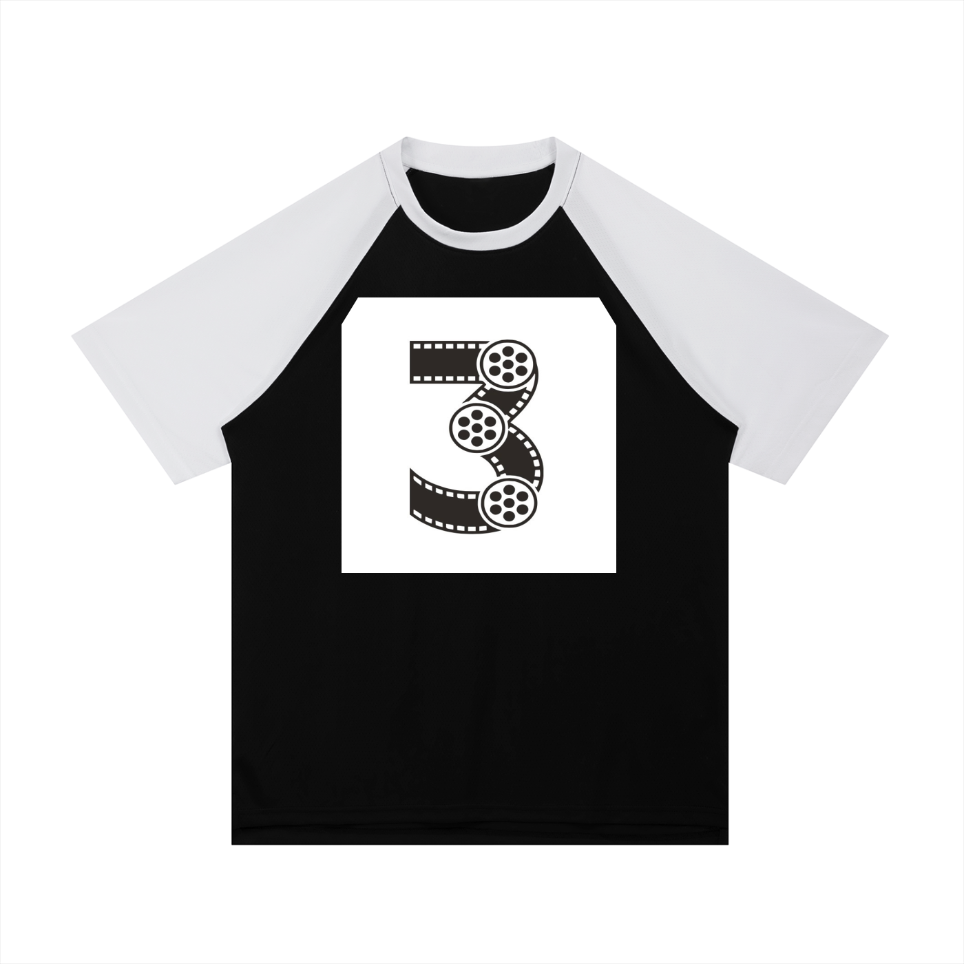 Contrast Raglan Sleeve Mesh T-Shirt