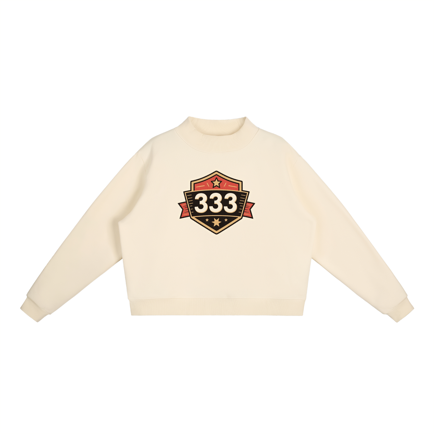 Essential Fleece Mock-Neck Crew Sweatshirt