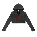 Vintage Washed Raw Edge Hoodie