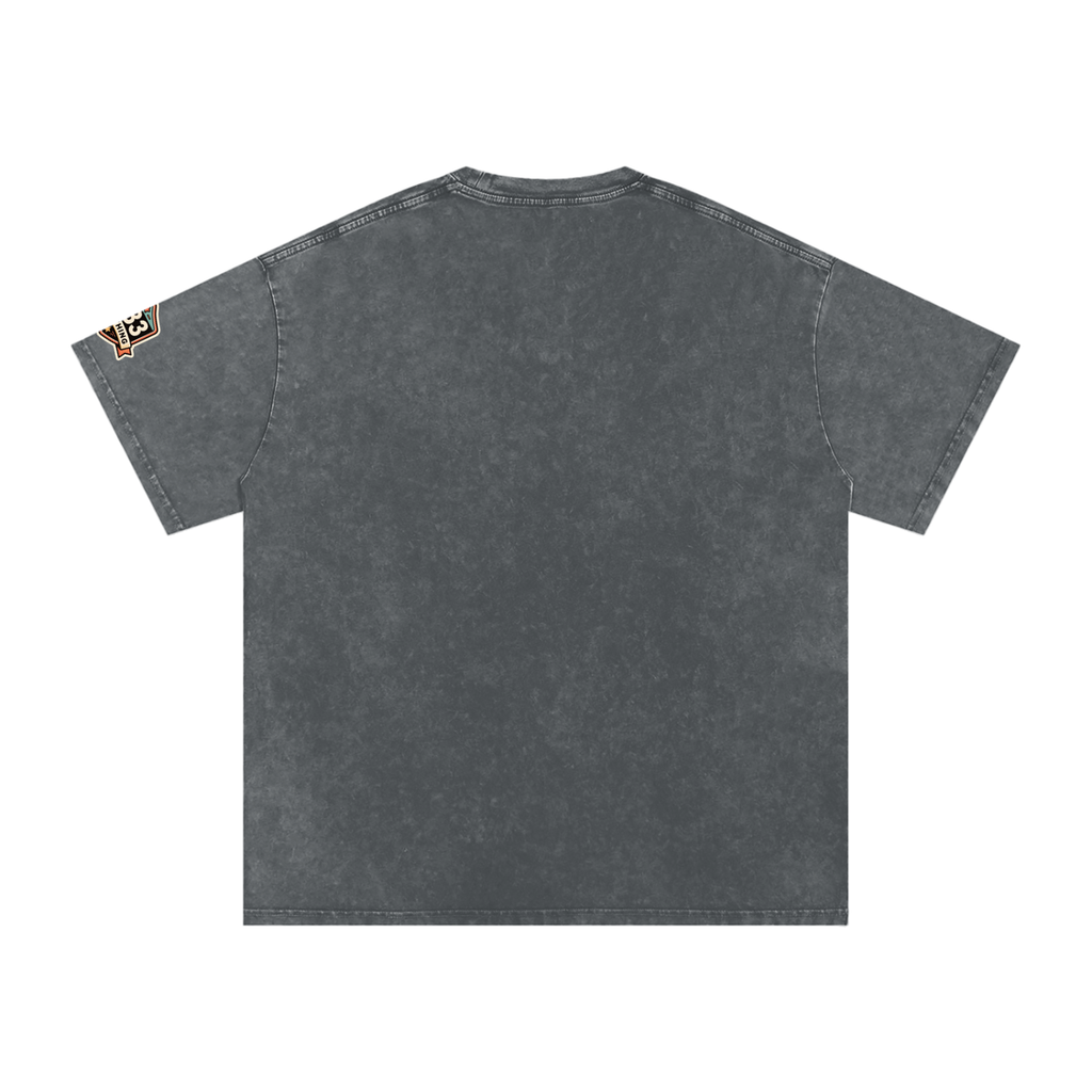 Snow Washed Oversized Cotton T-Shirt
