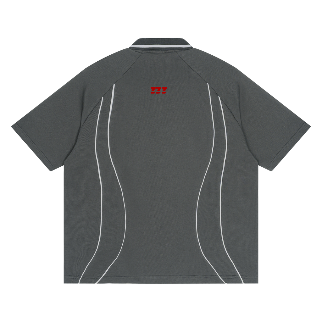 Unisex Raglan Piping Polo Shirt