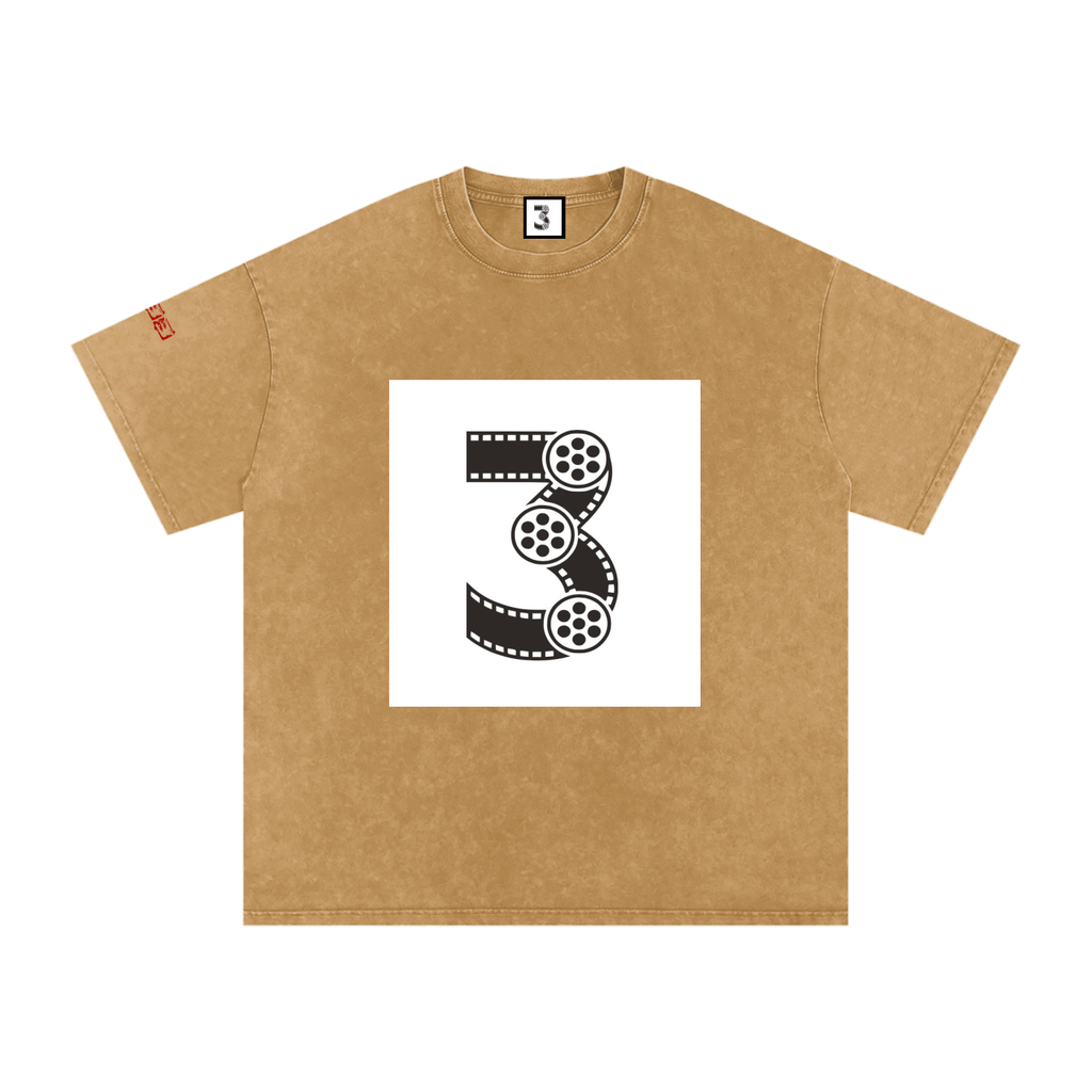 Snow Washed Oversized Cotton T-Shirt