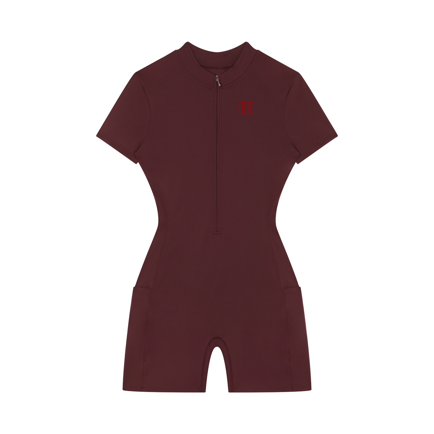 Women's Quarter-Zip Short Sleeve Romper