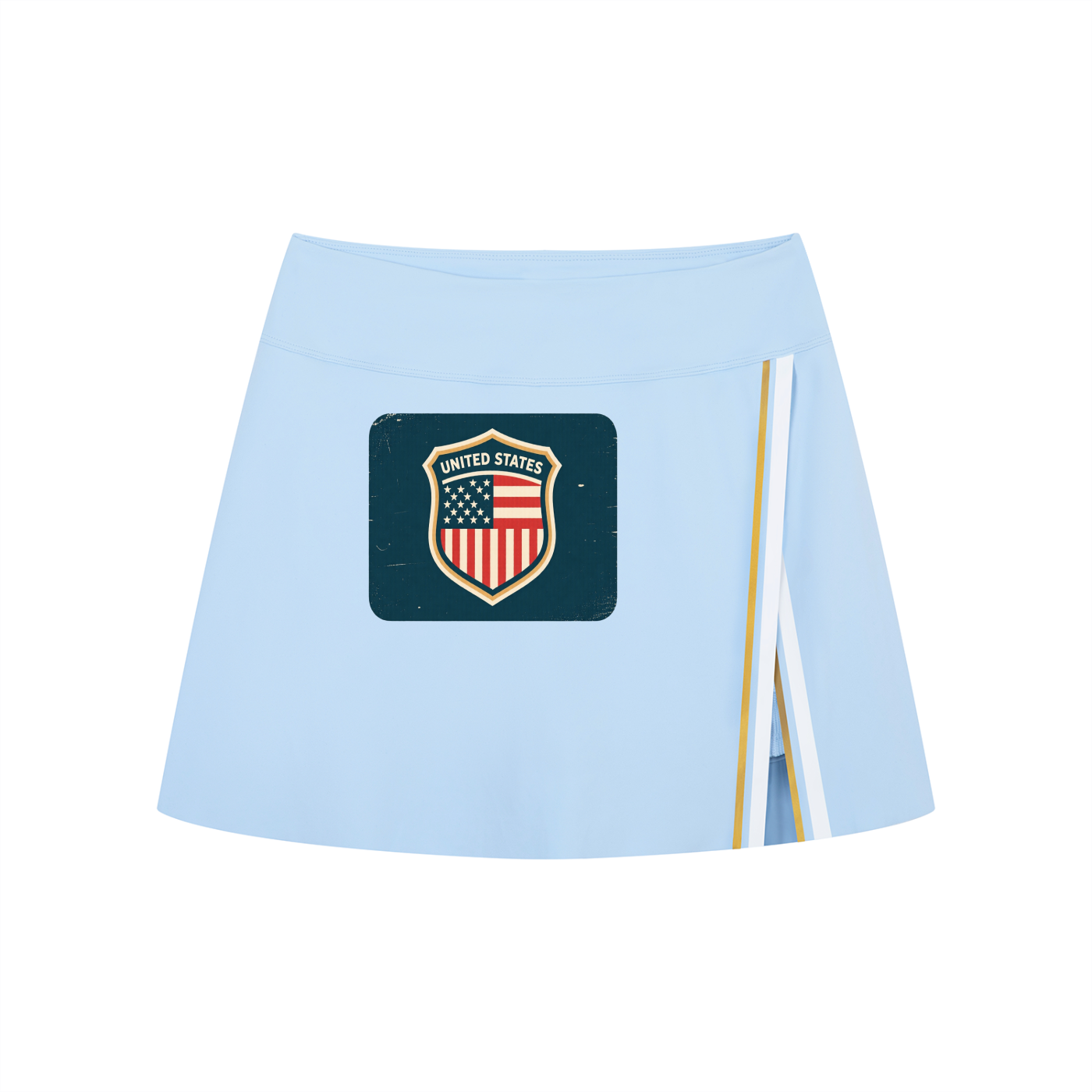 Women's A-Line Contrast Panel Slit Skirt