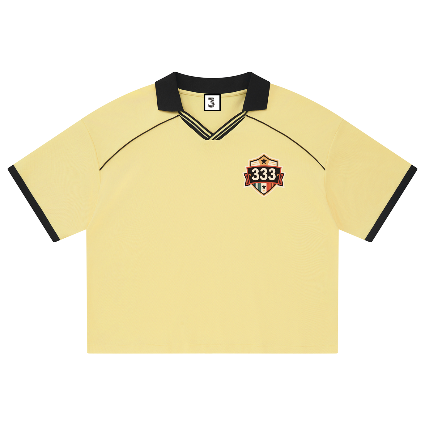 Unisex Collared Piping Boxy Soccer Jersey