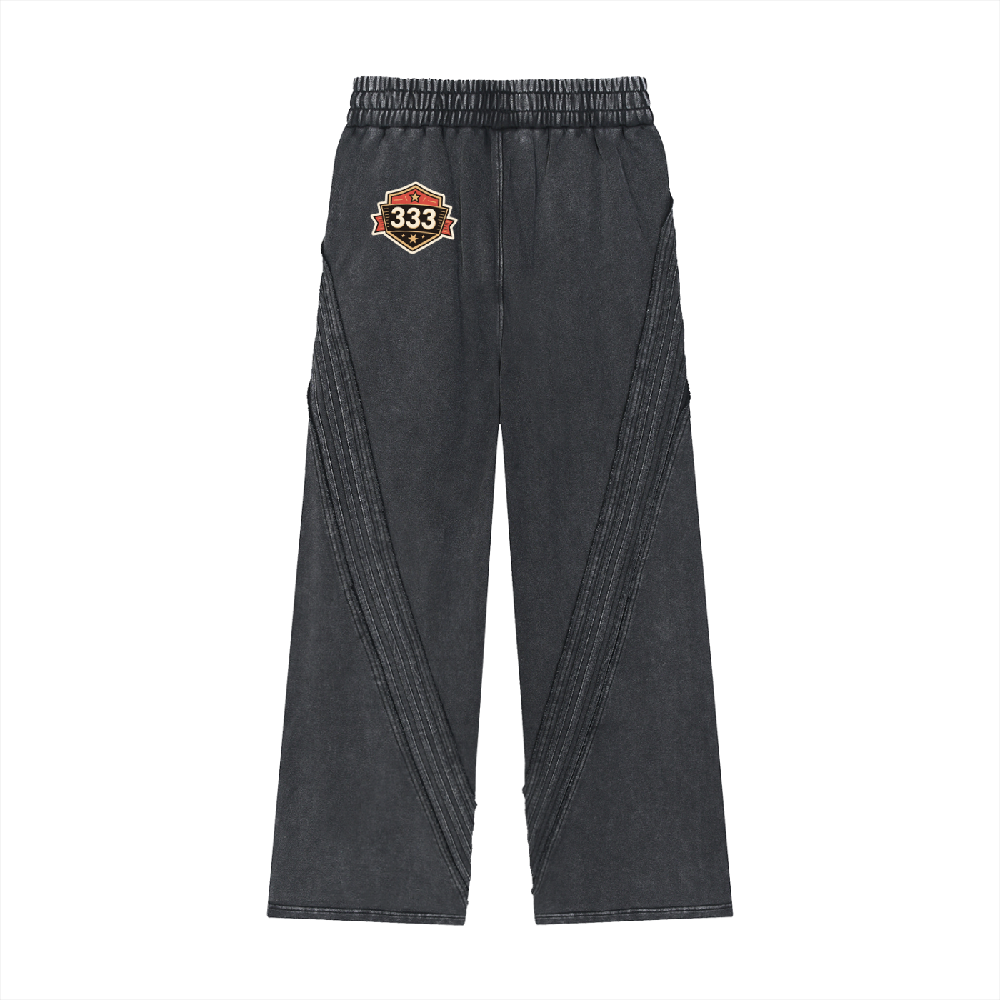 Snow Washed Tape Raw Edge Sweatpants
