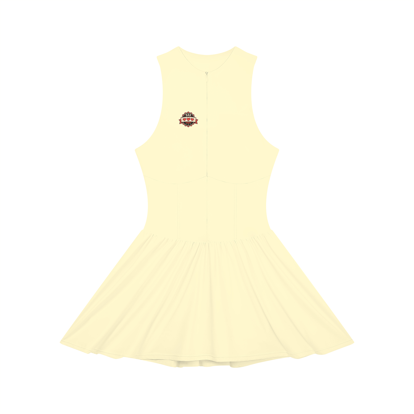 Women’s Ruched Sleeveless Full-Zip Dress
