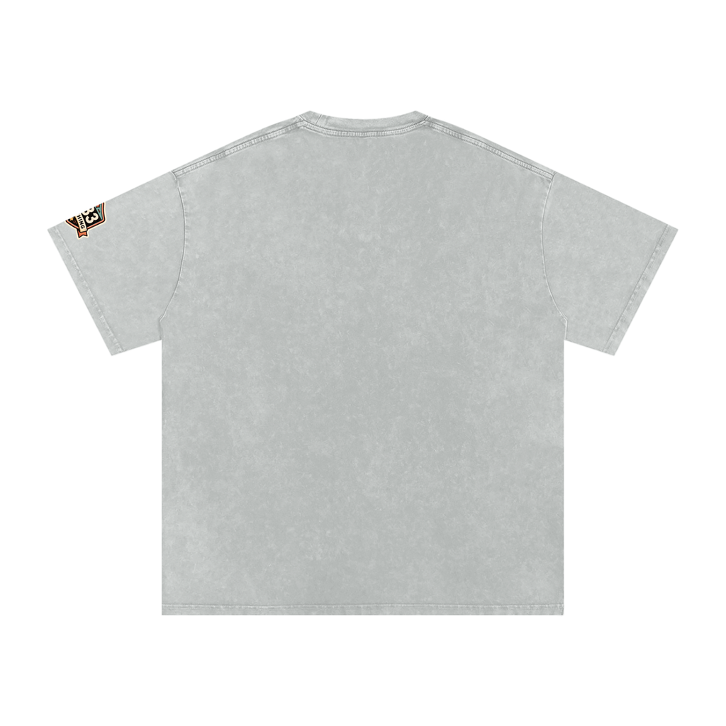 Snow Washed Oversized Cotton T-Shirt