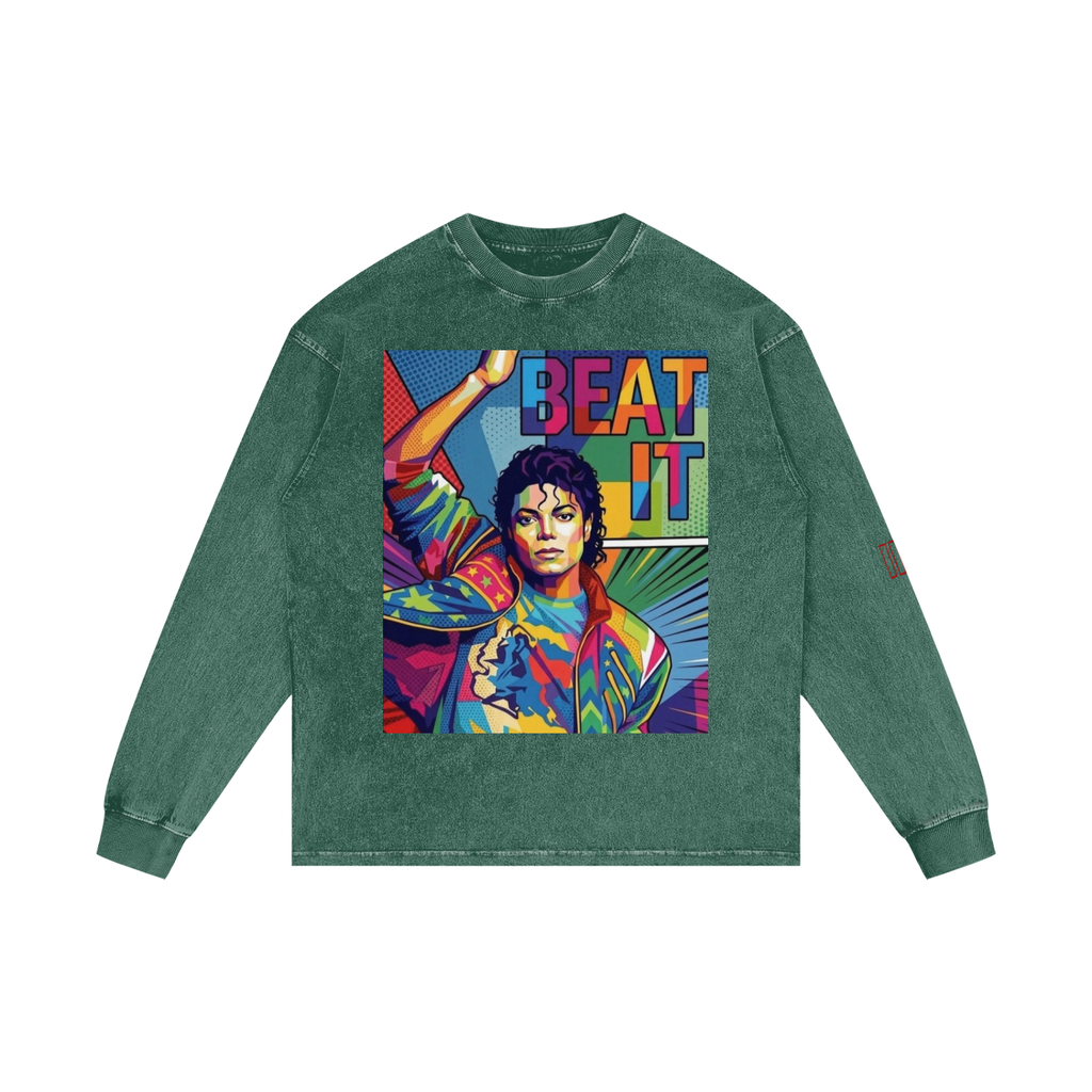 Acid Wash Oversize Long Sleeve T-Shirt