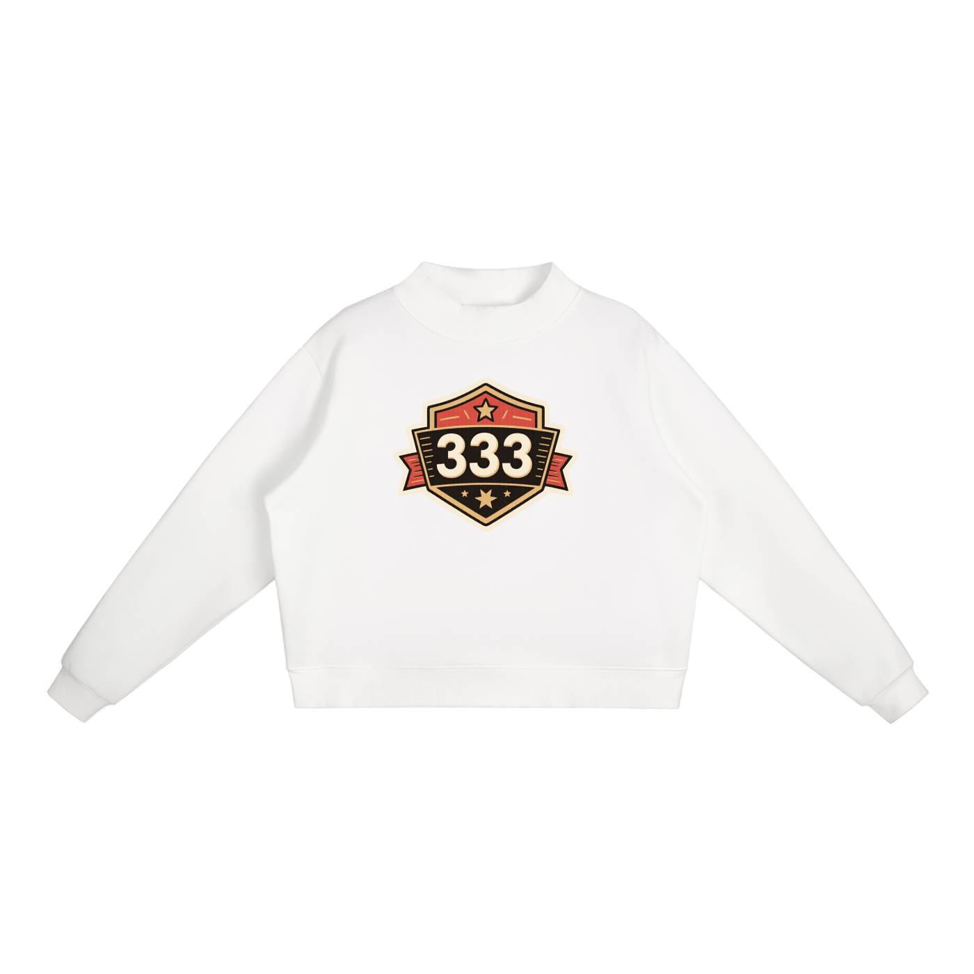 Essential Fleece Mock-Neck Crew Sweatshirt