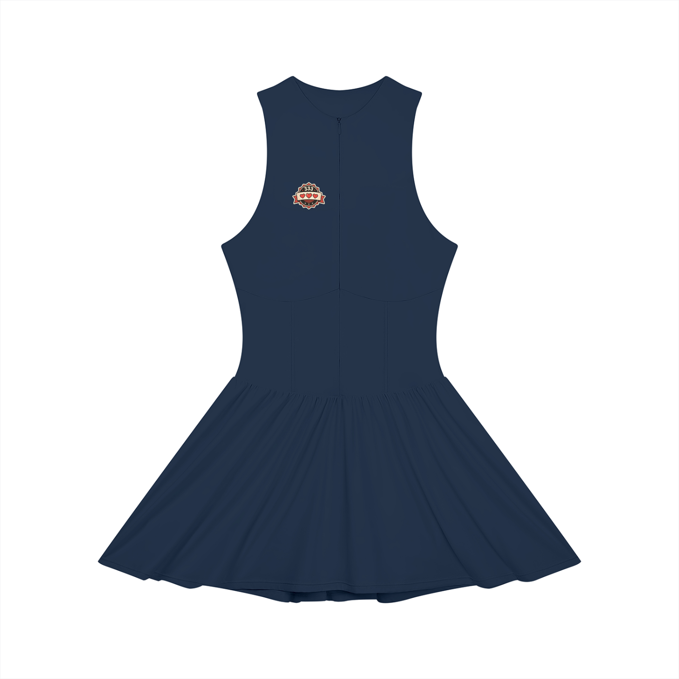 Women’s Ruched Sleeveless Full-Zip Dress