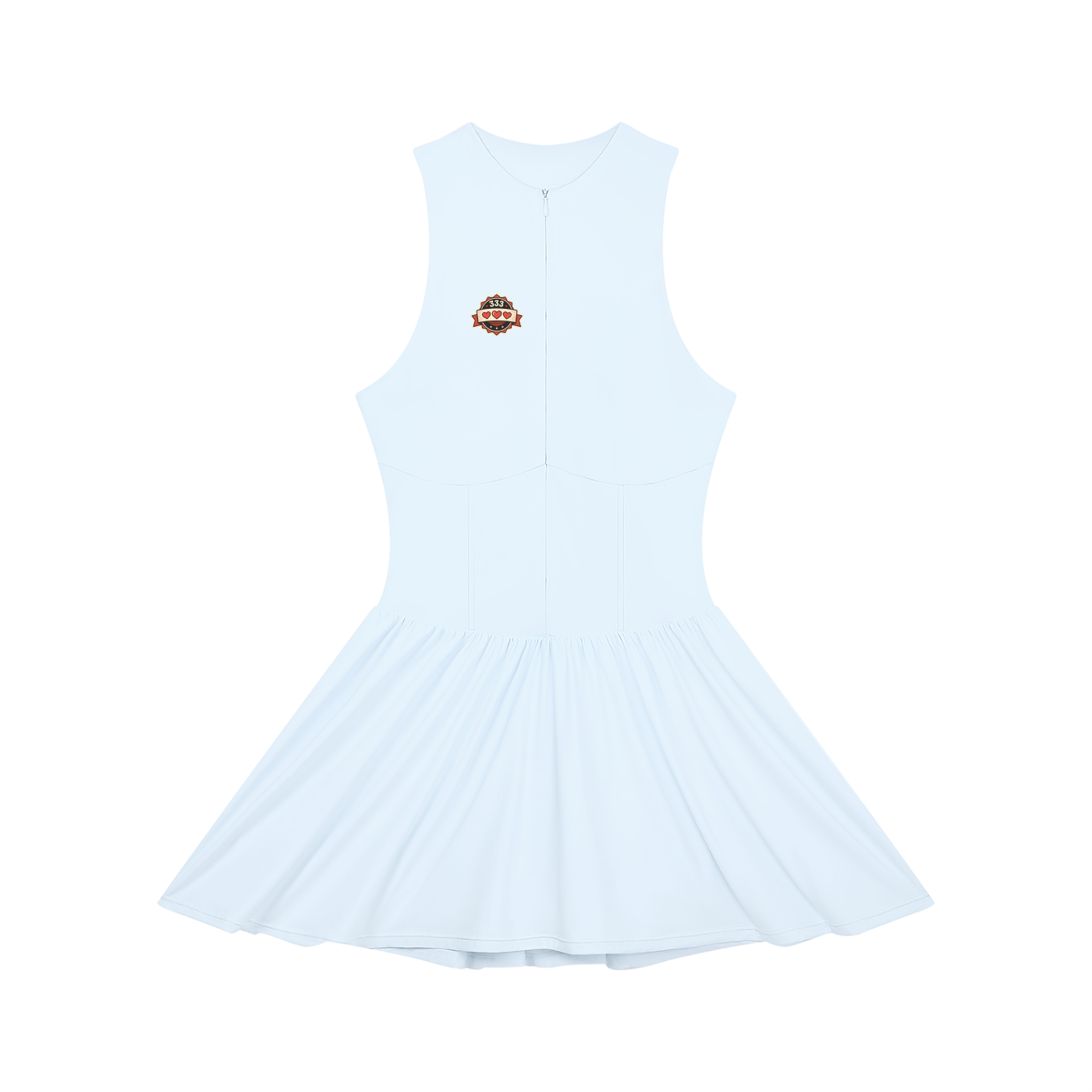 Women’s Ruched Sleeveless Full-Zip Dress