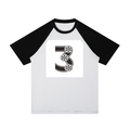 Contrast Raglan Sleeve Mesh T-Shirt