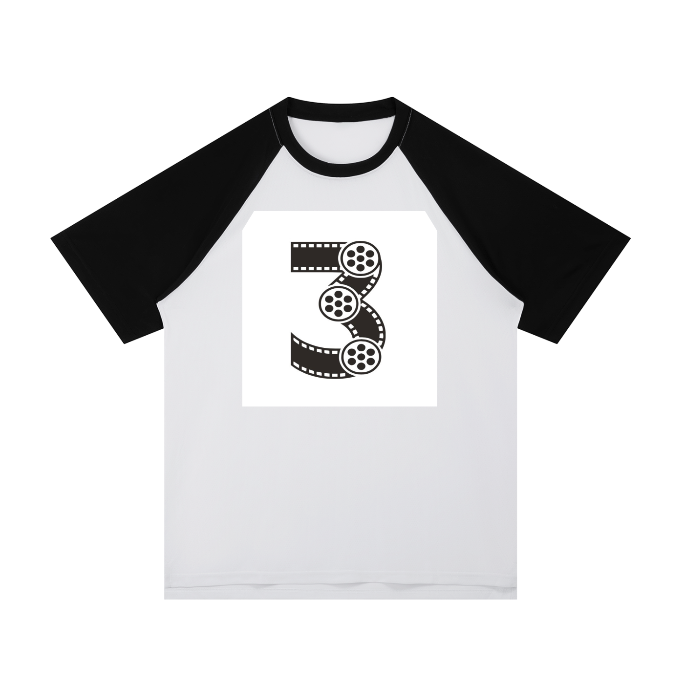 Contrast Raglan Sleeve Mesh T-Shirt