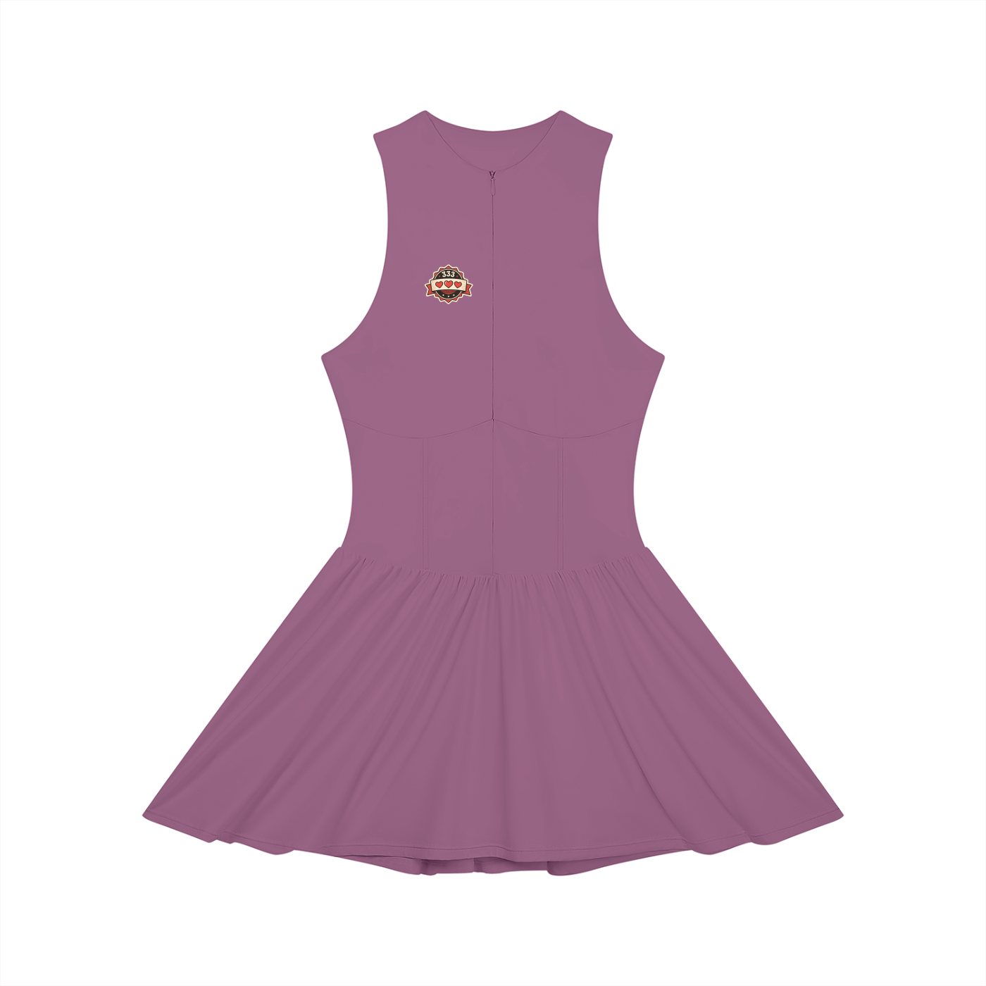 Women’s Ruched Sleeveless Full-Zip Dress