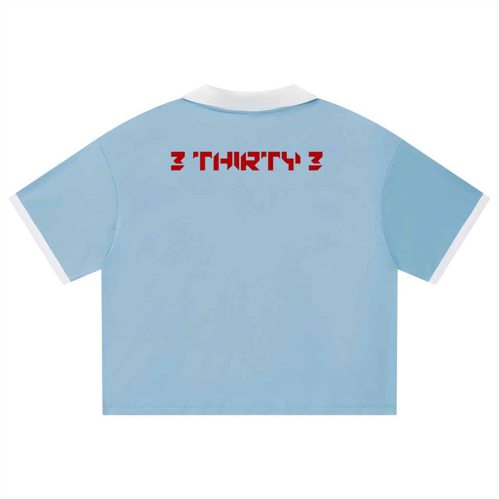 Unisex Collared Piping Boxy Soccer Jersey