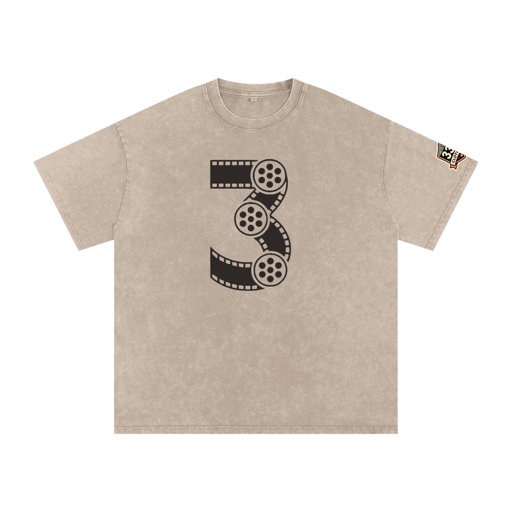 Snow Washed Oversized Cotton T-Shirt