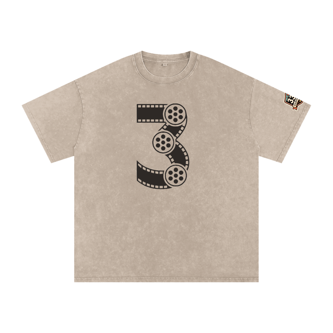 Snow Washed Oversized Cotton T-Shirt