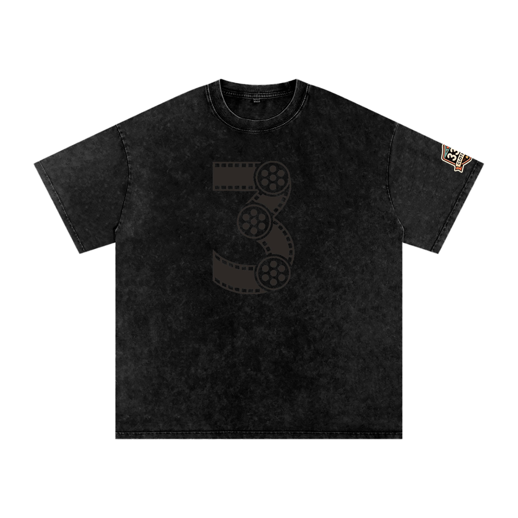 Snow Washed Oversized Cotton T-Shirt
