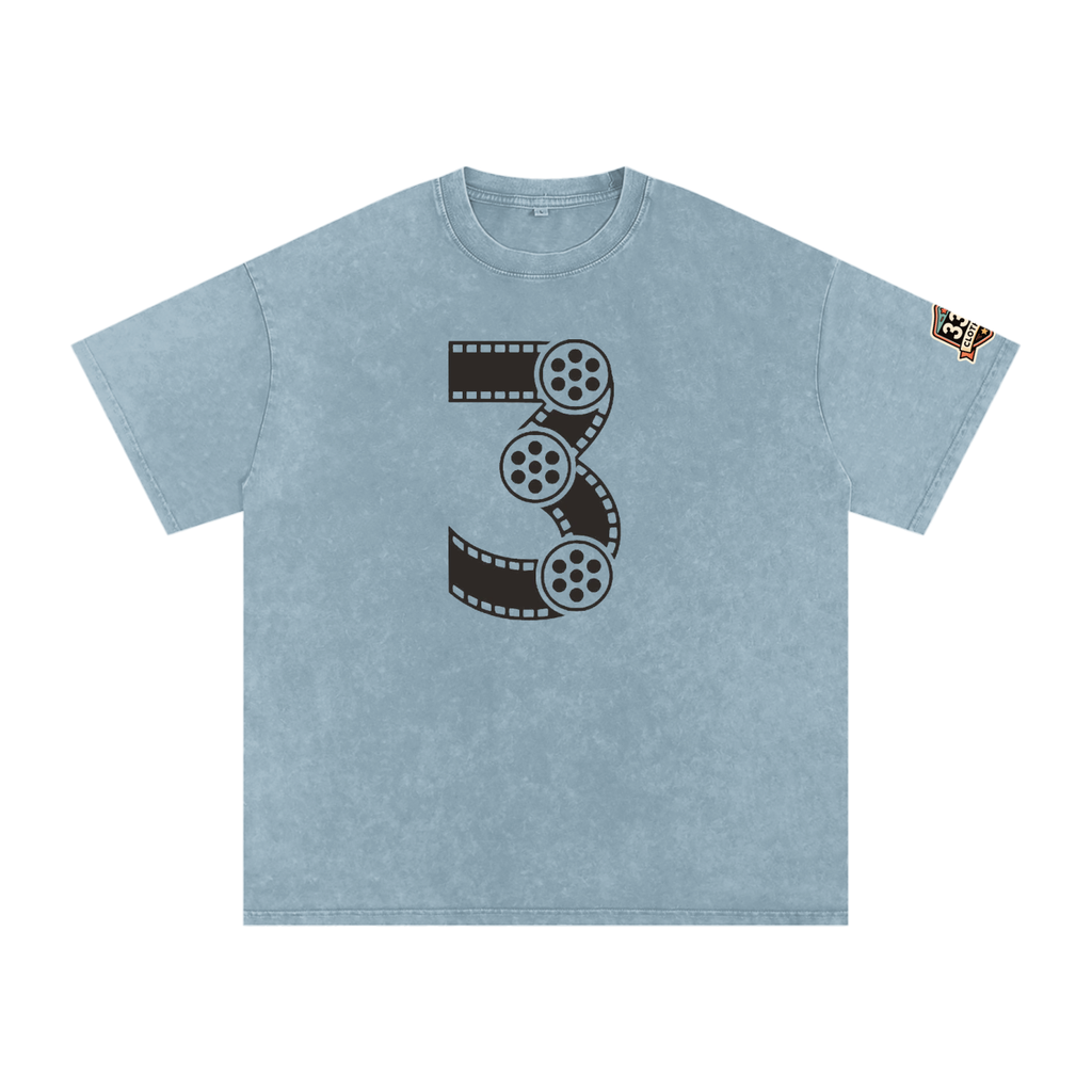 Snow Washed Oversized Cotton T-Shirt