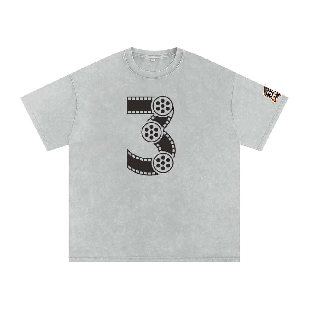 Snow Washed Oversized Cotton T-Shirt