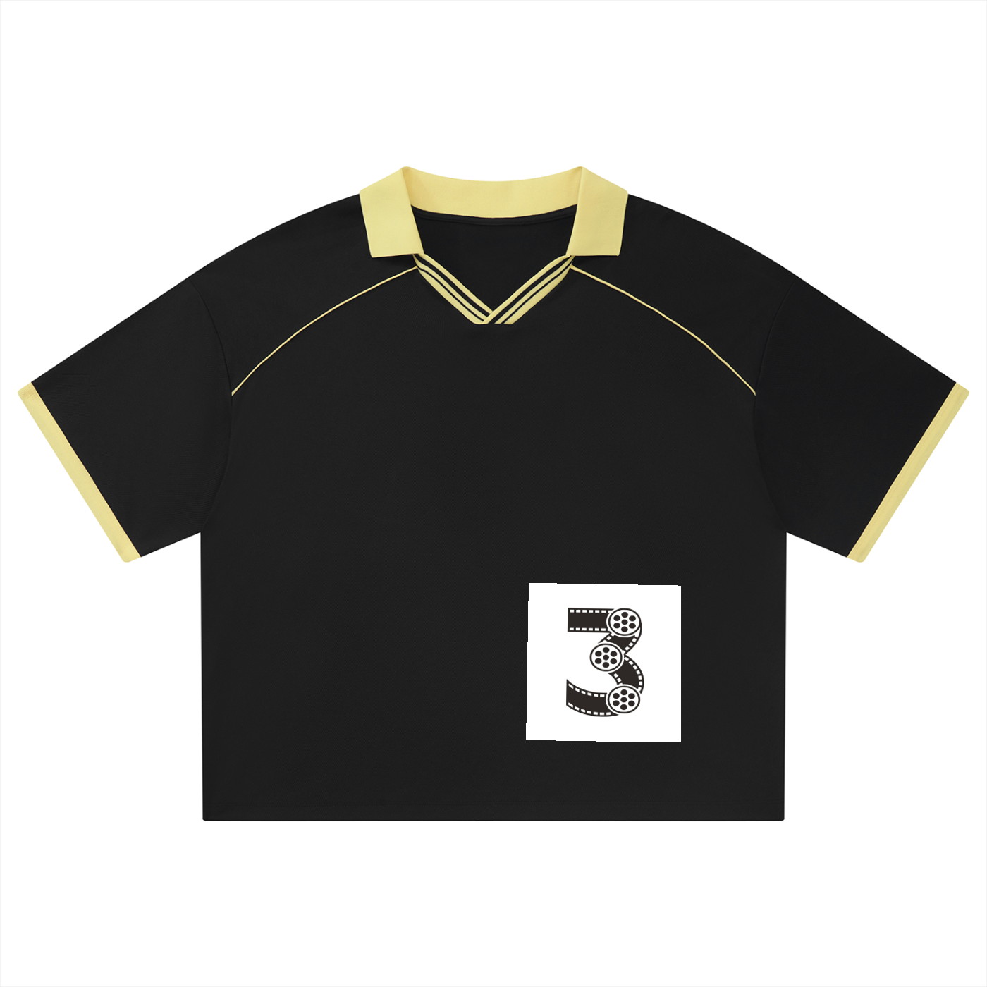 Unisex Collared Piping Boxy Soccer Jersey
