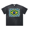 Hand-Frayed Sunfade Paint Splatter T-Shirt
