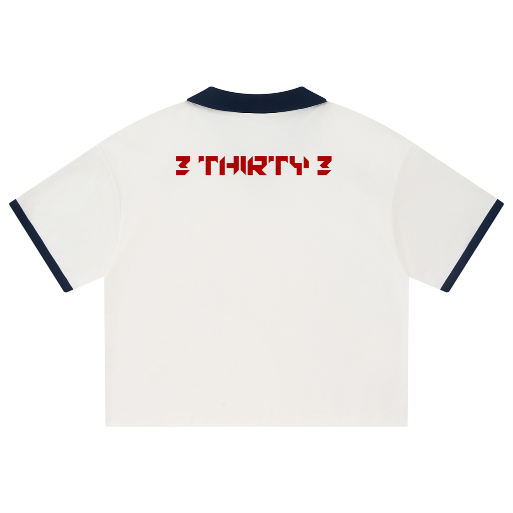 Unisex Collared Piping Boxy Soccer Jersey