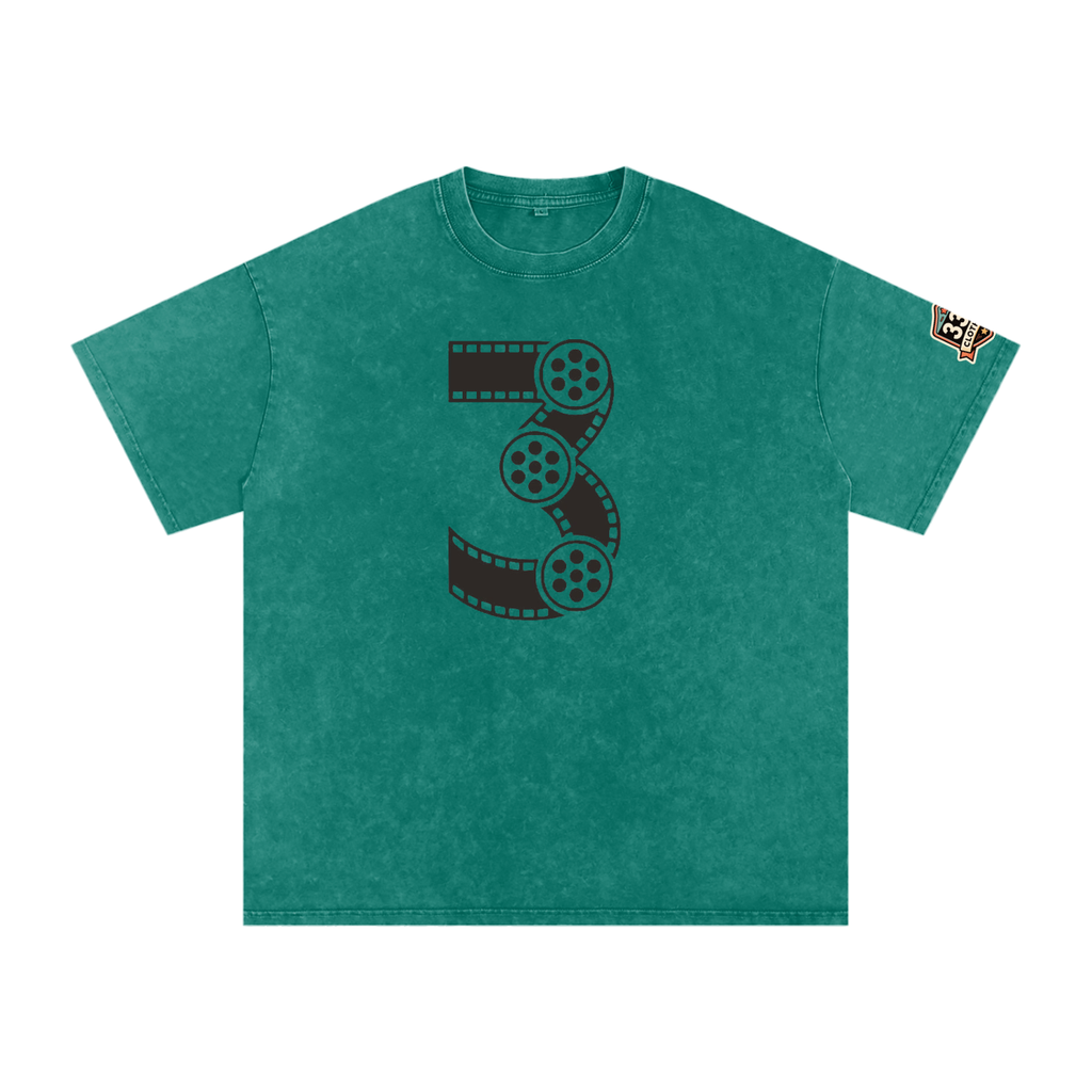 Snow Washed Oversized Cotton T-Shirt