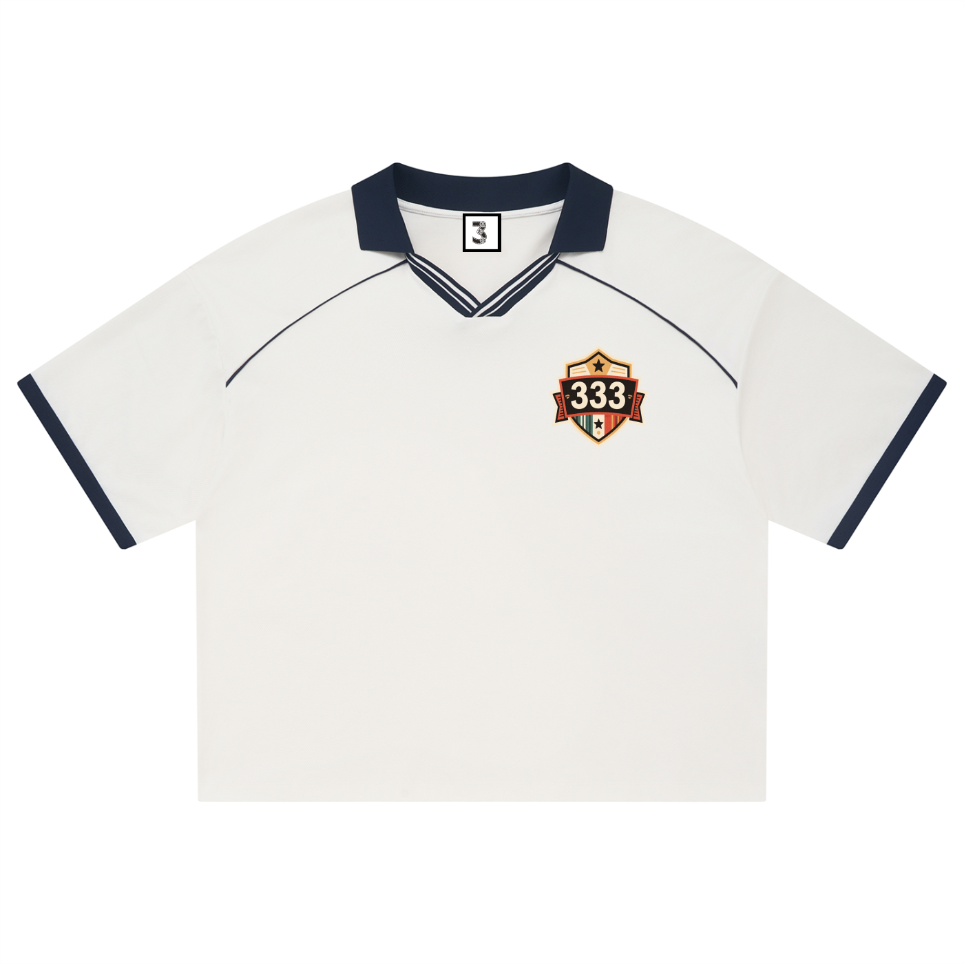 Unisex Collared Piping Boxy Soccer Jersey