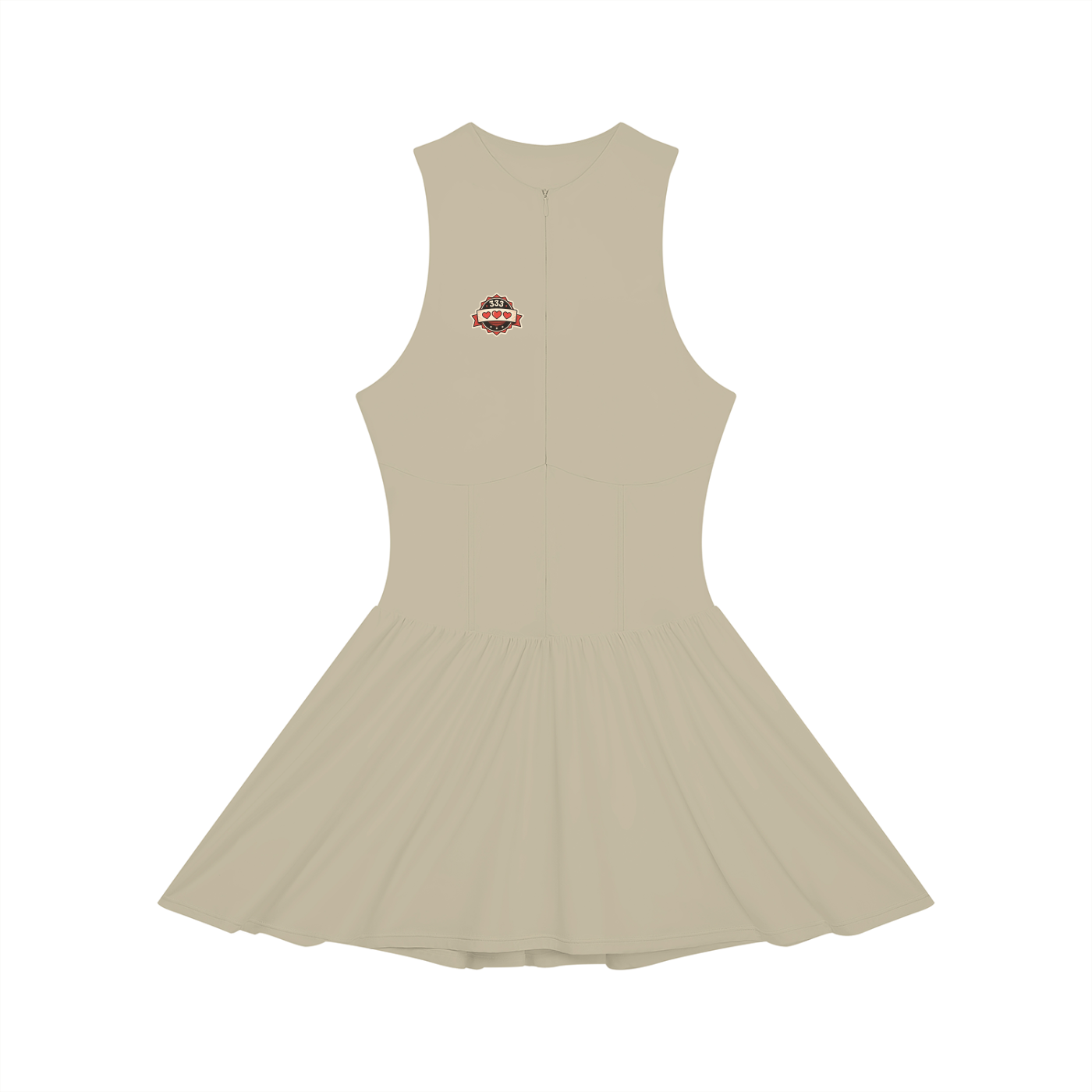 Women’s Ruched Sleeveless Full-Zip Dress
