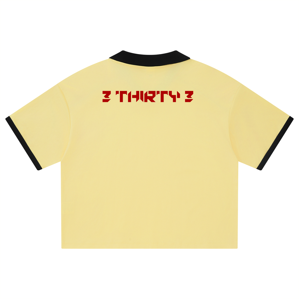 Unisex Collared Piping Boxy Soccer Jersey