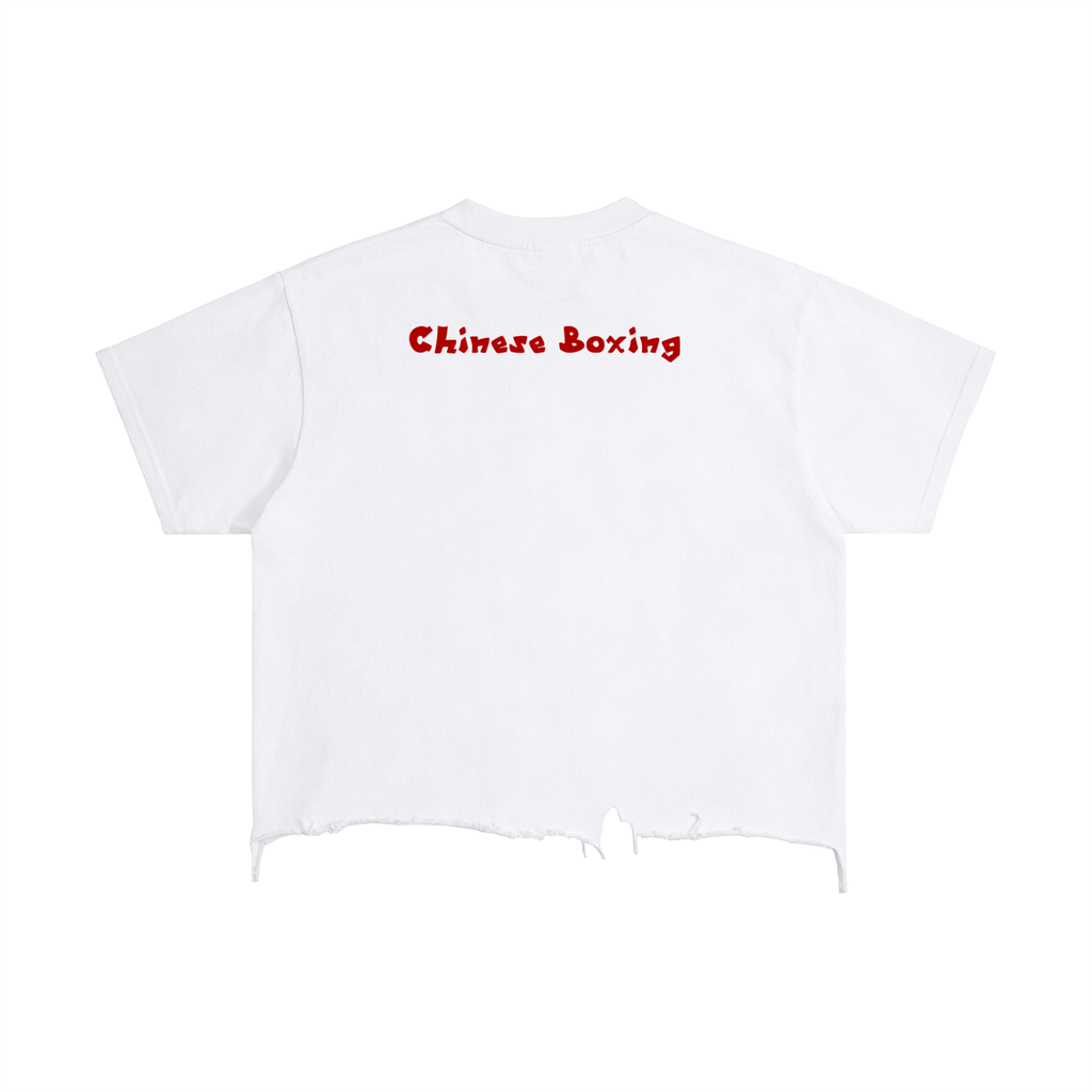 Vintage Wash Boxy Distressed Hem T-Shirt