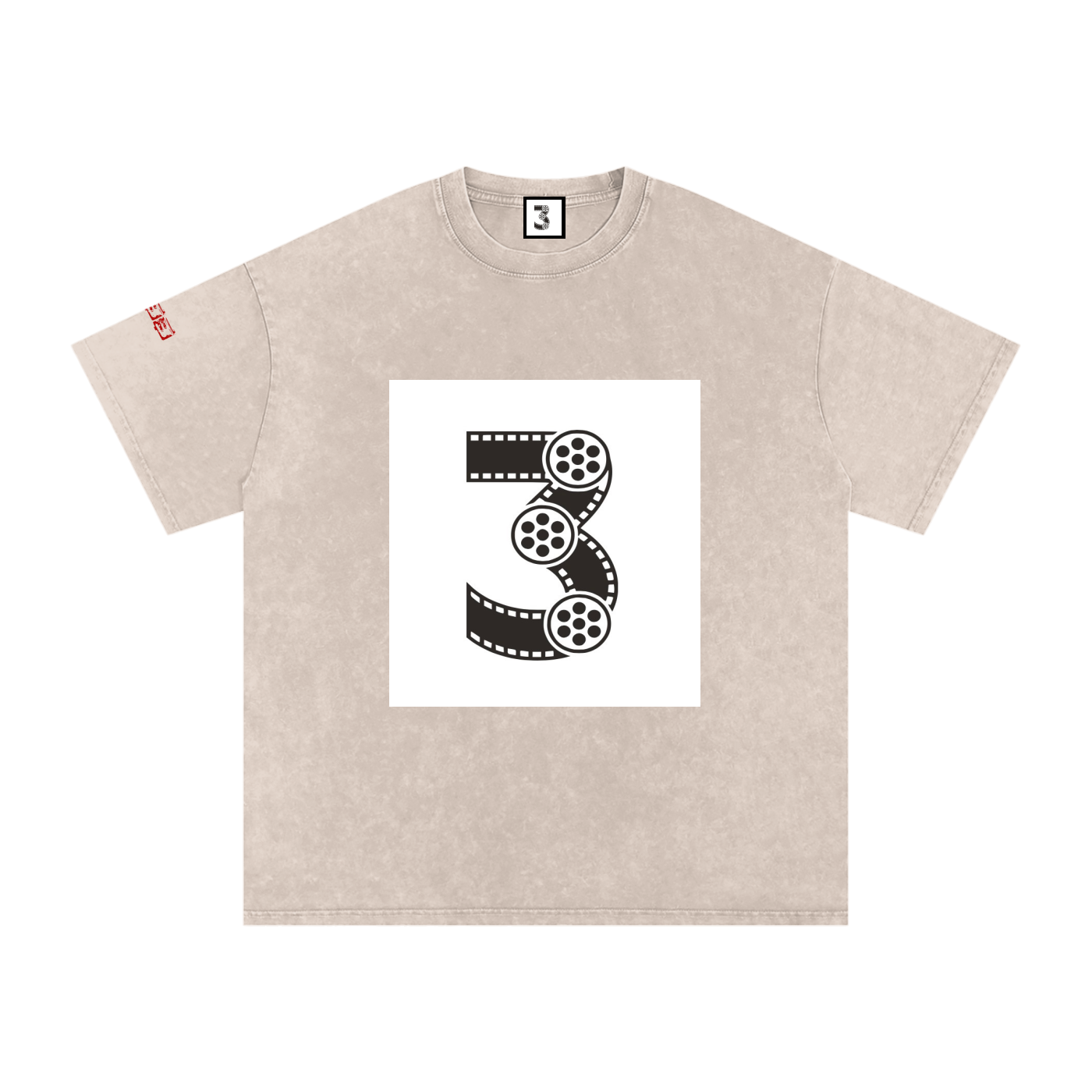 Snow Washed Oversized Cotton T-Shirt