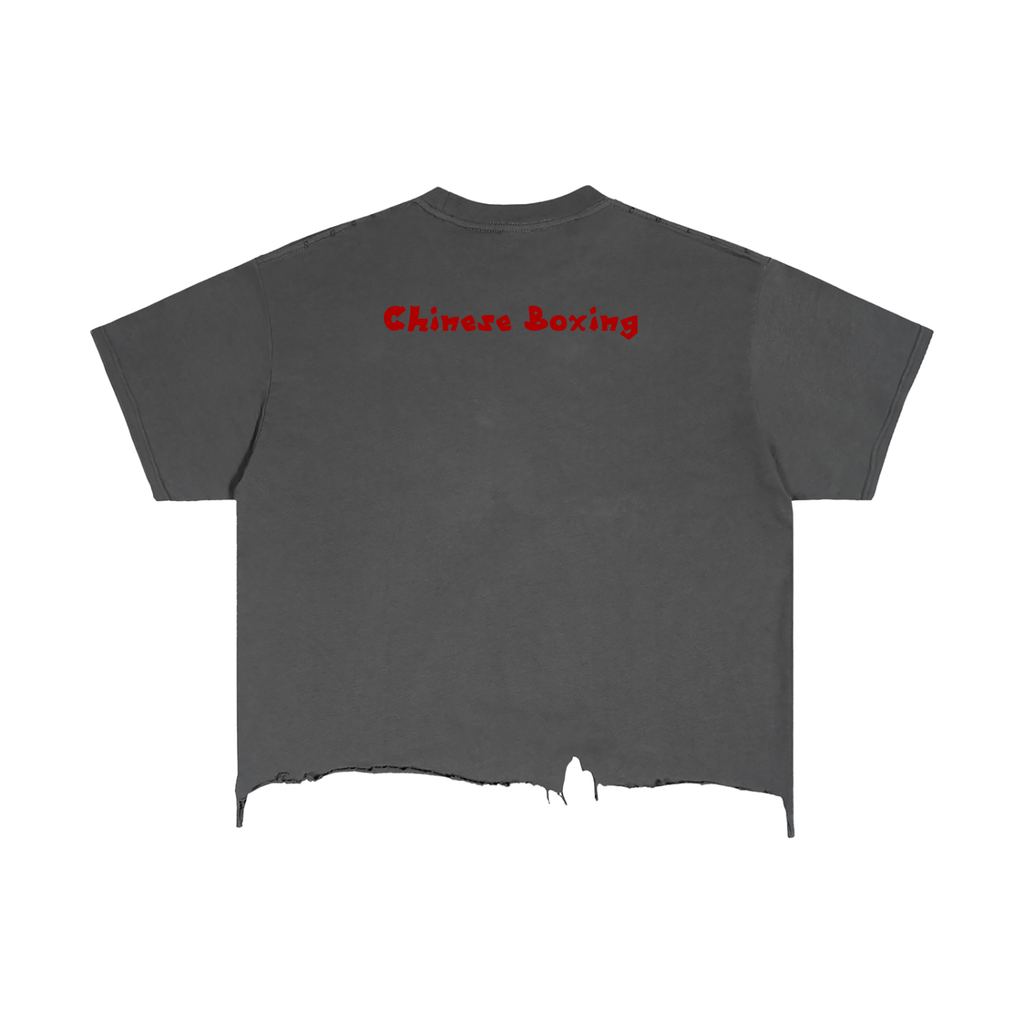 Vintage Wash Boxy Distressed Hem T-Shirt
