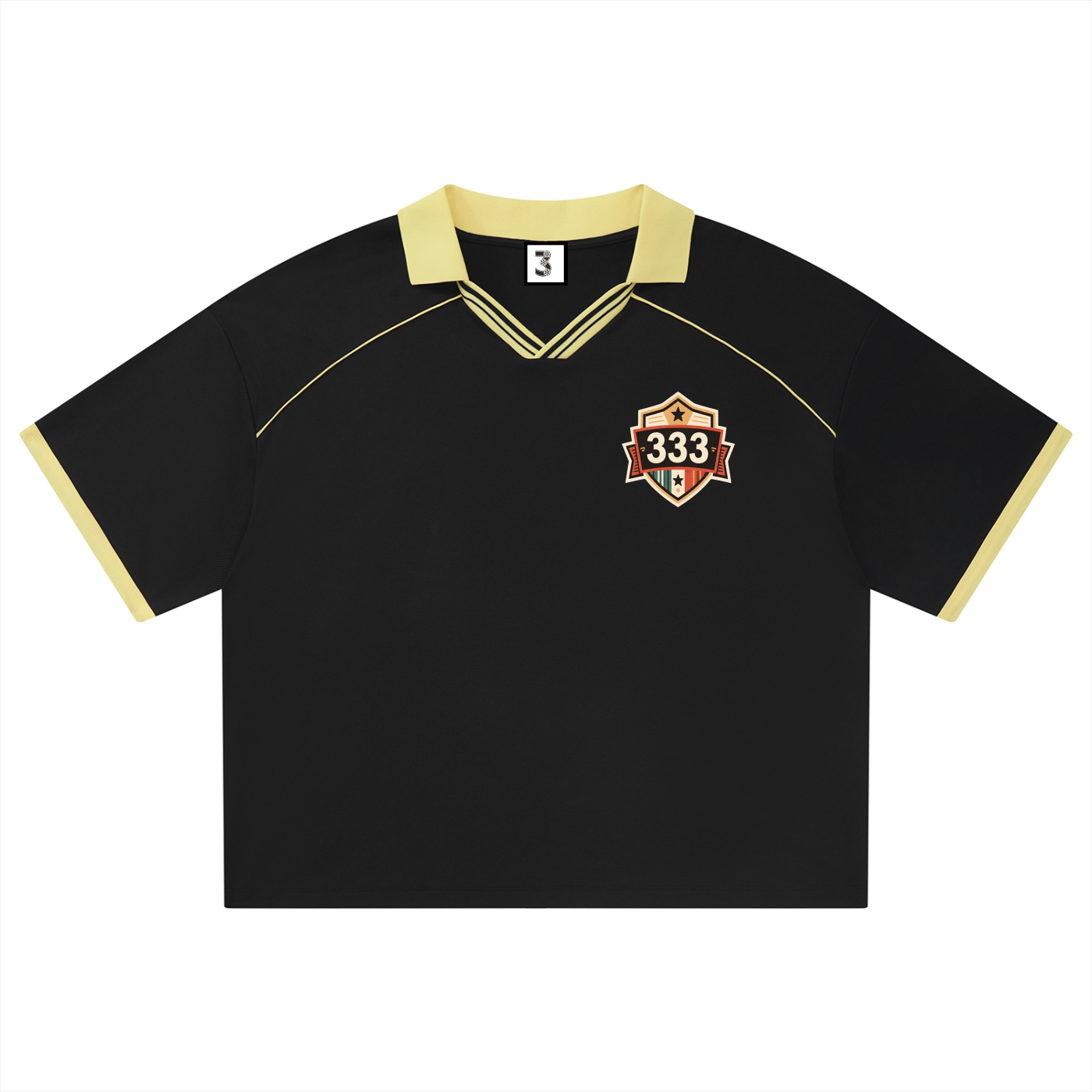 Unisex Collared Piping Boxy Soccer Jersey
