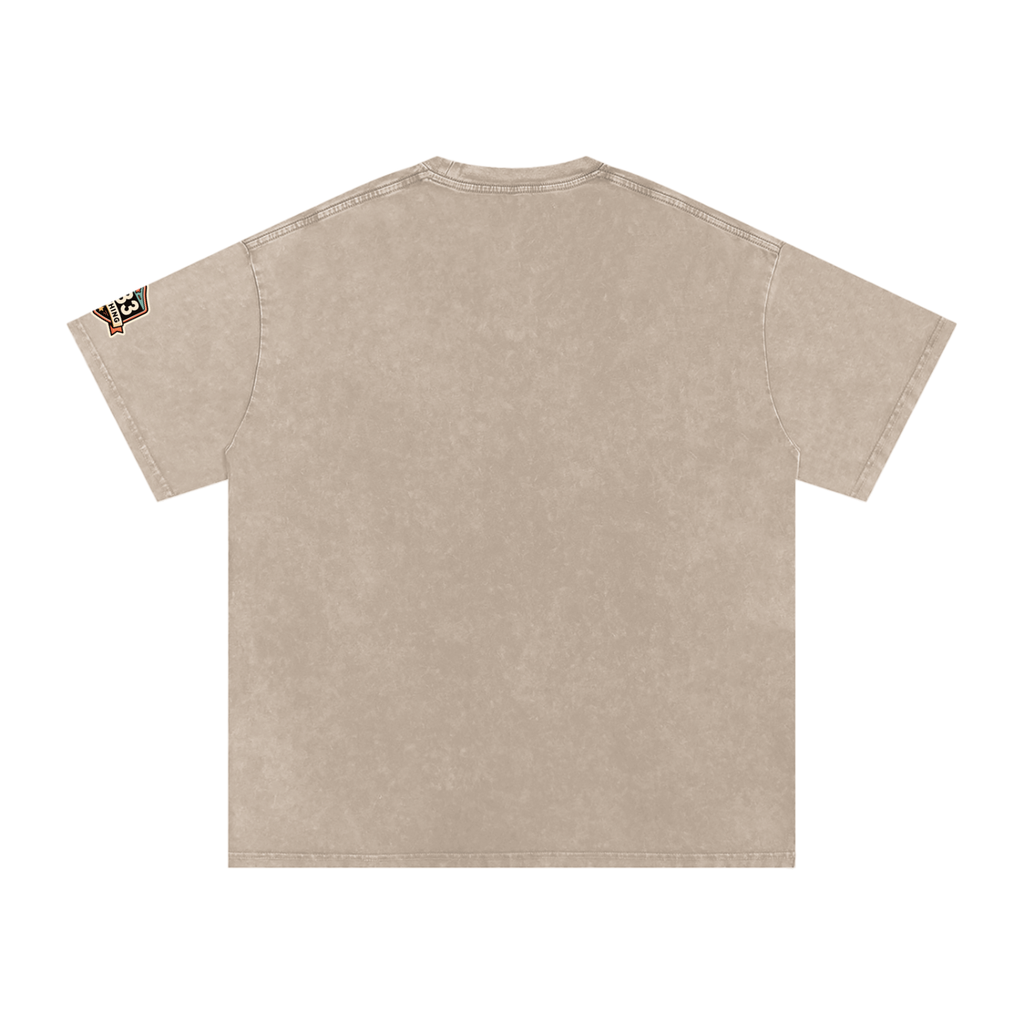 Snow Washed Oversized Cotton T-Shirt