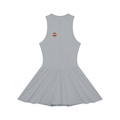 Women’s Ruched Sleeveless Full-Zip Dress