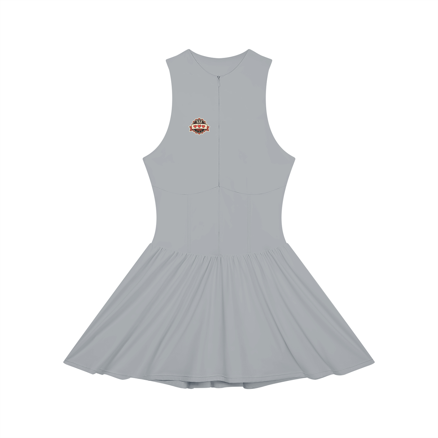 Women’s Ruched Sleeveless Full-Zip Dress