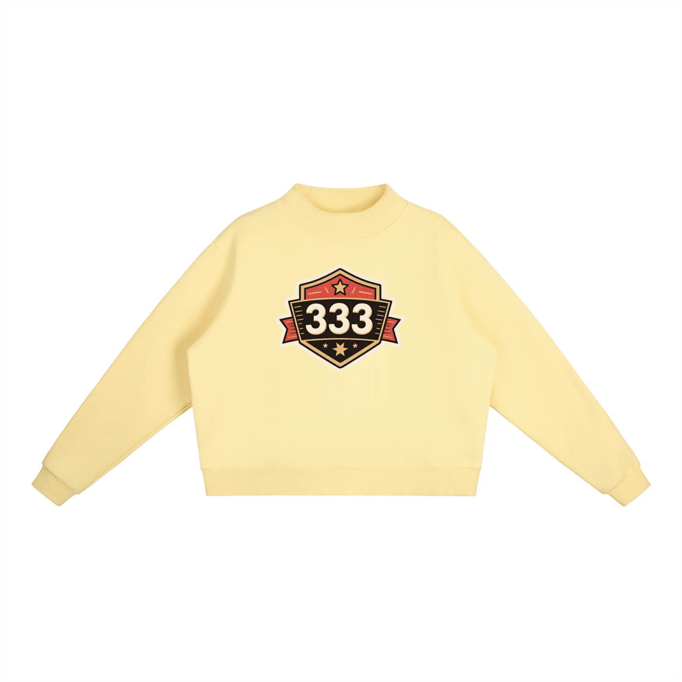Essential Fleece Mock-Neck Crew Sweatshirt